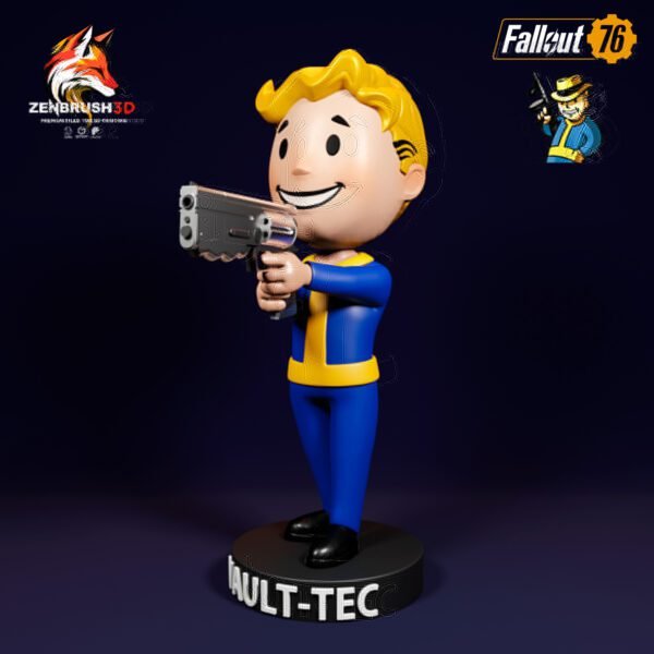 Fallout - Bobblehead - Pack 3 - 5 IN ONE STL 3D PRINTING - Imagen 4